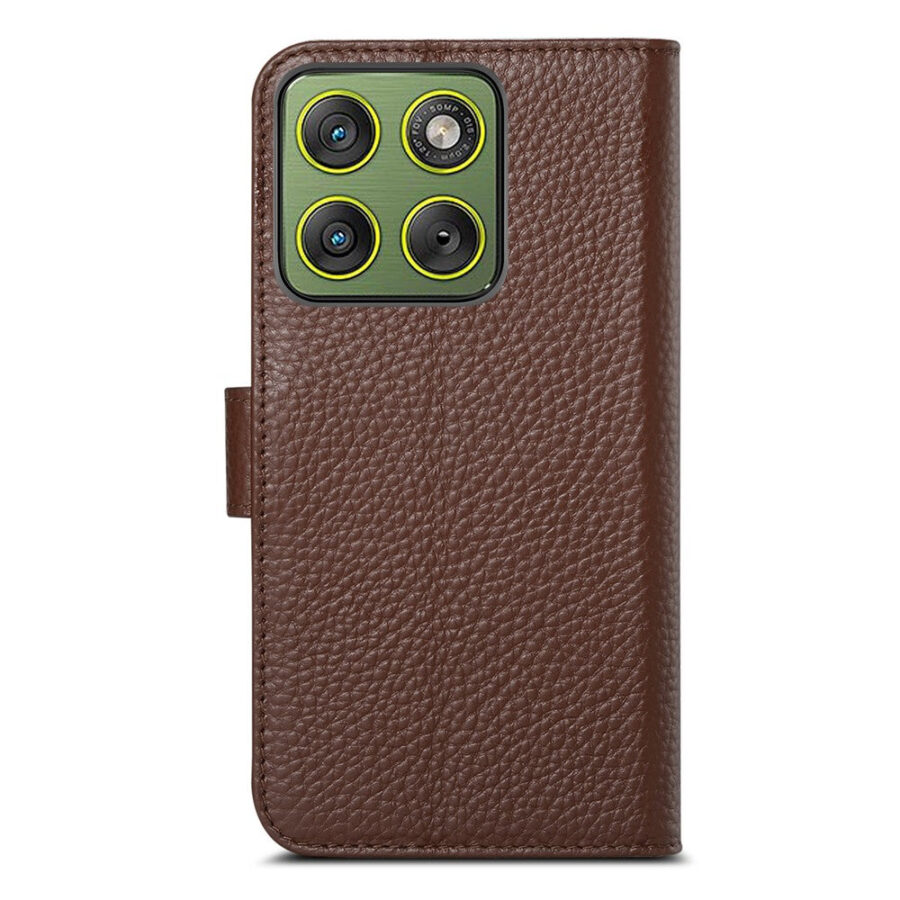 6601237927C-7 Split Leather Flip Cover For Motorola Moto G77 / Moto G67 Case RFID Blocking Wallet with Magnetic Clasp