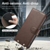 Split Leather Flip Cover For Google Pixel 10 Pro XL / Pixel 9 Pro XL Case RFID Blocking Wallet with Magnetic Clasp