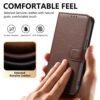 6601237948B-10 Split Leather Flip Cover For Google Pixel 10 / Pixel 10 Pro / Pixel 9 / Pixel 9 Pro Case RFID Blocking Wallet with Magnetic Clasp