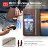 6601237948B-8 Split Leather Flip Cover For Google Pixel 10 / Pixel 10 Pro / Pixel 9 / Pixel 9 Pro Case RFID Blocking Wallet with Magnetic Clasp
