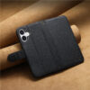 6601237964B-9 Split Leather Flip Cover For iPhone 17 Case RFID Blocking Wallet with Magnetic Clasp