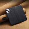 Split Leather Flip Cover For iPhone 14 / iPhone 13 Case RFID Blocking Wallet with Magnetic Clasp