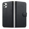 Split Leather Flip Cover For iPhone 12 Pro / iPhone 12 Case RFID Blocking Wallet with Magnetic Clasp