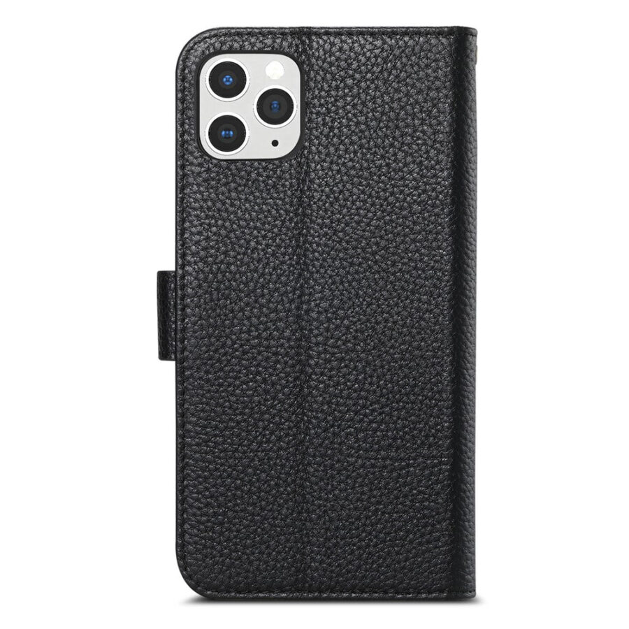 Split Leather Flip Cover For iPhone 12 Pro / iPhone 12 Case RFID Blocking Wallet with Magnetic Clasp