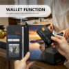 6601237993A-7 Split Leather Flip Cover For iPhone 17e / iPhone 16e Case RFID Blocking Wallet with Magnetic Clasp