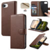 6601237993B-1 Split Leather Flip Cover For iPhone 17e / iPhone 16e Case RFID Blocking Wallet with Magnetic Clasp