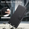 Split Leather Flip Cover For Samsung Galaxy S24+ Case RFID Blocking Wallet with Magnetic Clasp