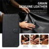 Split Leather Flip Cover For Samsung Galaxy S24+ Case RFID Blocking Wallet with Magnetic Clasp