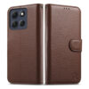 6601238006B-7 Split Leather Flip Cover For Motorola Edge 70 Fusion / Edge 70 Fusion+ Case RFID Blocking Wallet with Magnetic Clasp