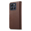 Split Leather Flip Cover For Motorola Edge 70 Pro Case RFID Blocking Wallet with Magnetic Clasp