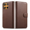 6601238008B-7 Split Leather Flip Cover For Motorola Edge 60 Neo Case RFID Blocking Wallet with Magnetic Clasp